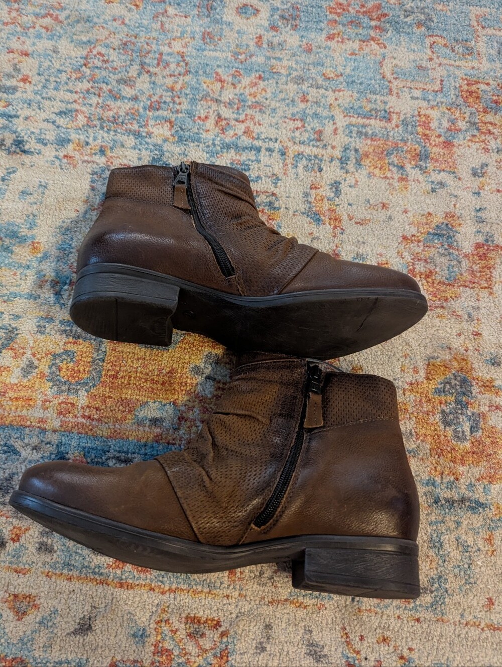 Miz Mooz Size 39 Women's 8.5 Leather Ankle Boots Sallie Hazelnut Brown - Picture 9 of 13